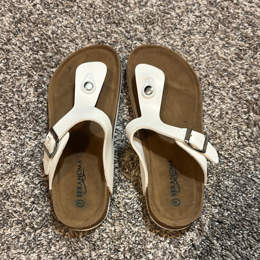 Seranoma White Sandals Size 7